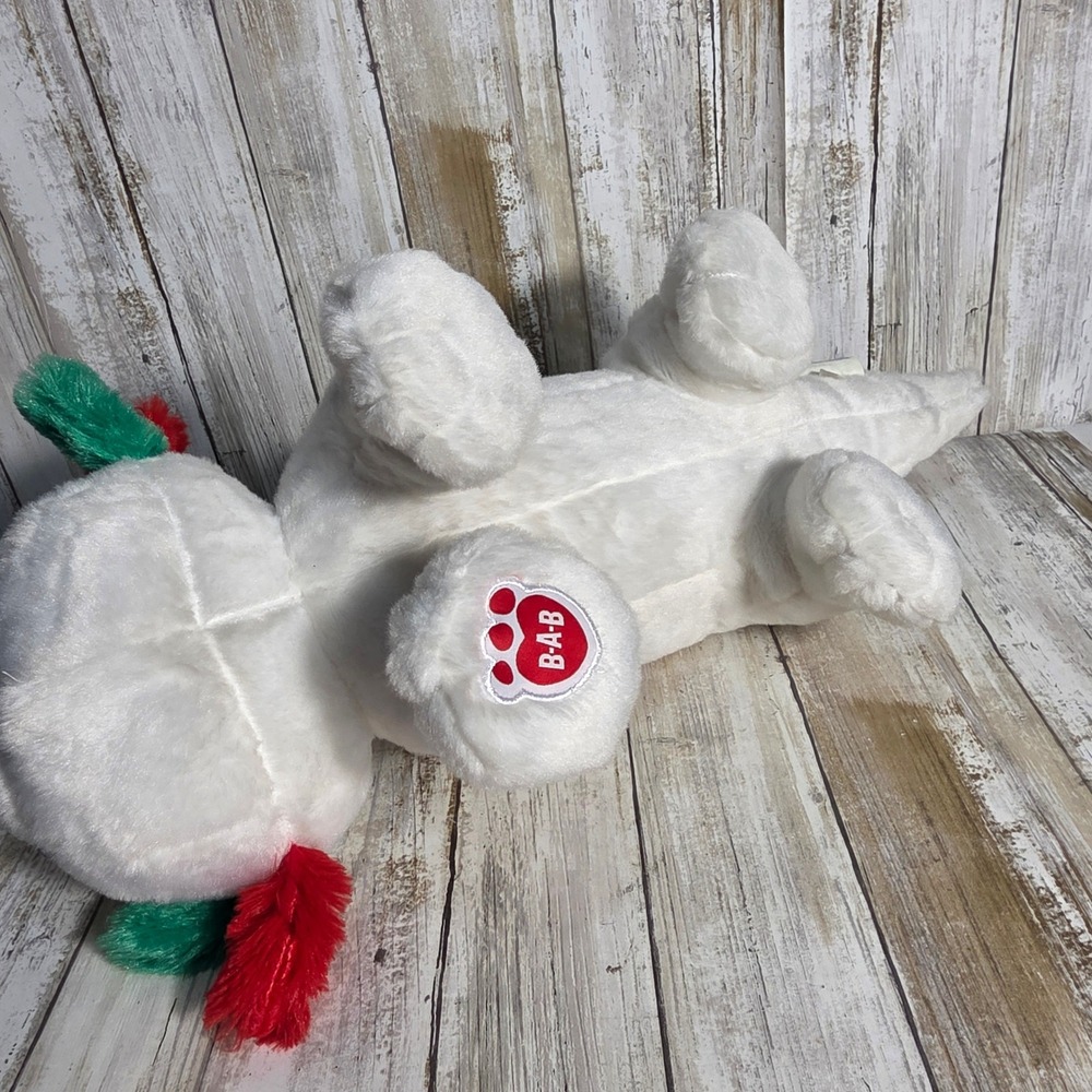 Build-A-Bear Workshop Holiday Axolotl White Red Green Plush 18 inch 2023 031854 - Picture 6 of 8